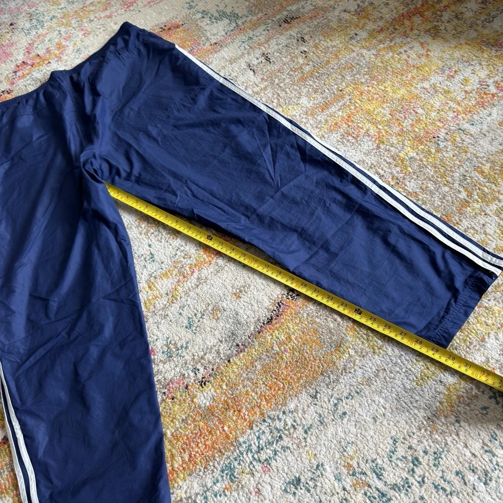 Y2K Adidas Tracksuit Set Mens M/L Navy Blue Nylon Windbreaker Jacket Pants